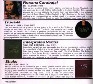 01-2002 | Magazine "Prensario" | Argentina